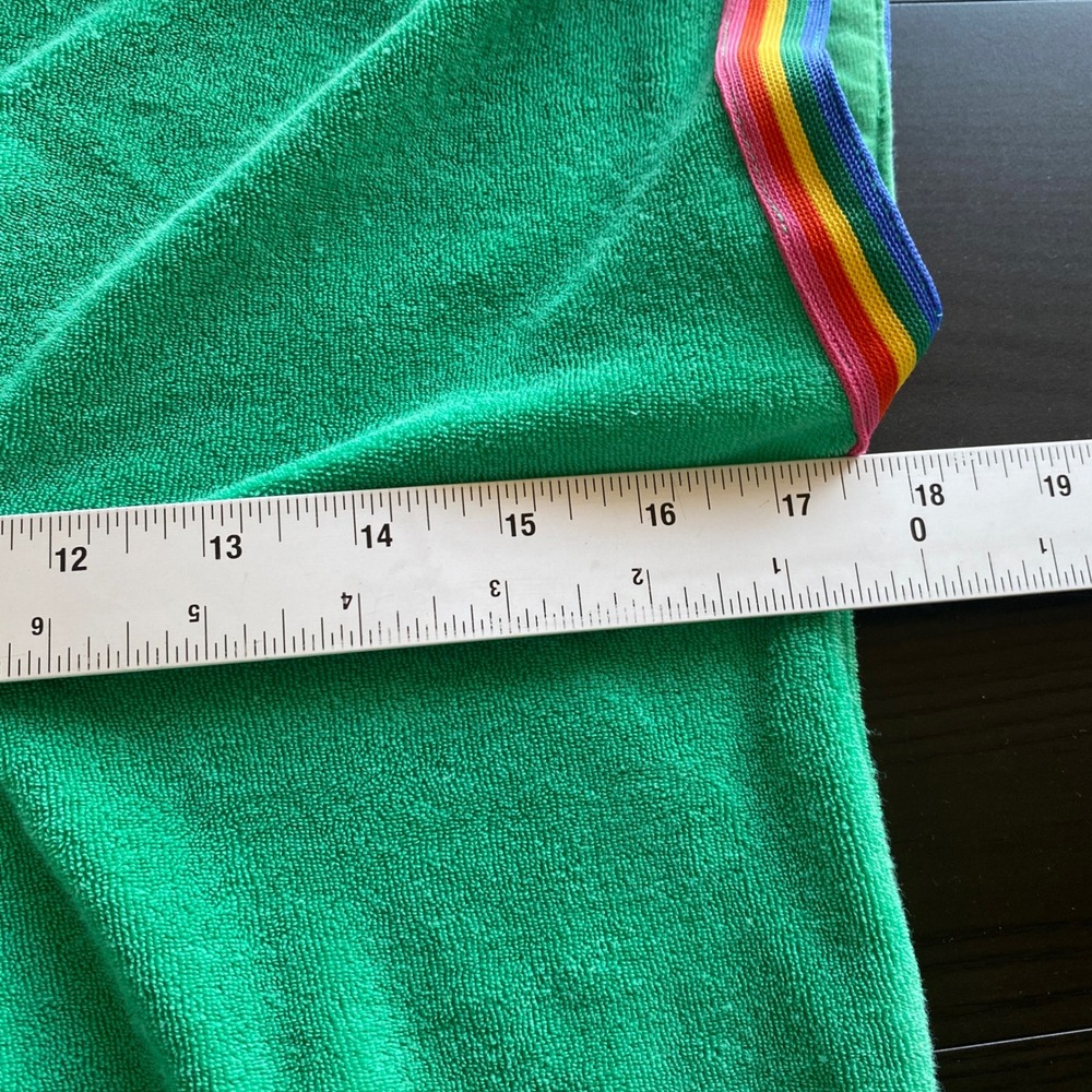Hanna Andersson Kids Green Terry Cloth Hooded Swim Cover Up Dress Rainbow US 10 - Picture 6 of 7